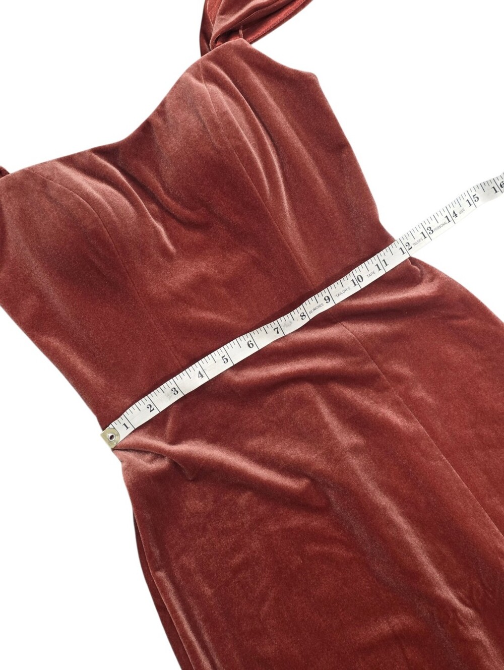 JENNY YOO ISSA OFF THE SHOULDER VELVET DRESS IN ENGLISH ROSE 0 NEW - Picture 9 of 16